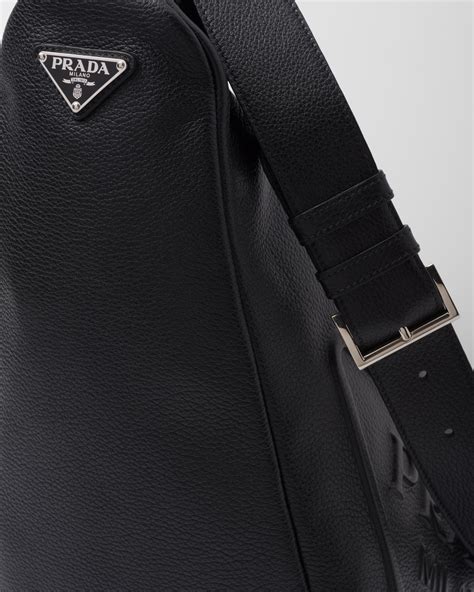 prada triangle bag canvas black|large leather prada triangle bag.